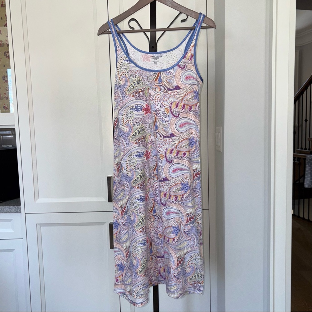 Lord & Taylor Paisley Pima Cotton Nightgown Size Small Luxe Soft Girl Sleepwear